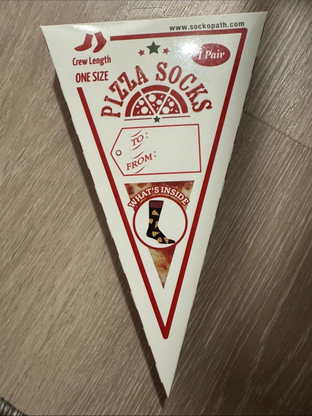 Sockopath Novelty Pizza Crew Socks-Unisex  NEW 🏷️